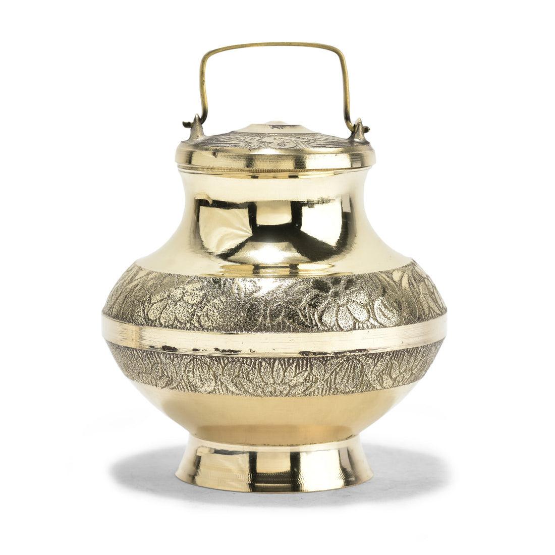 Pujashree Pure Brass Gangajali Lota - Sacred Water Vessel for Worship & Rituals