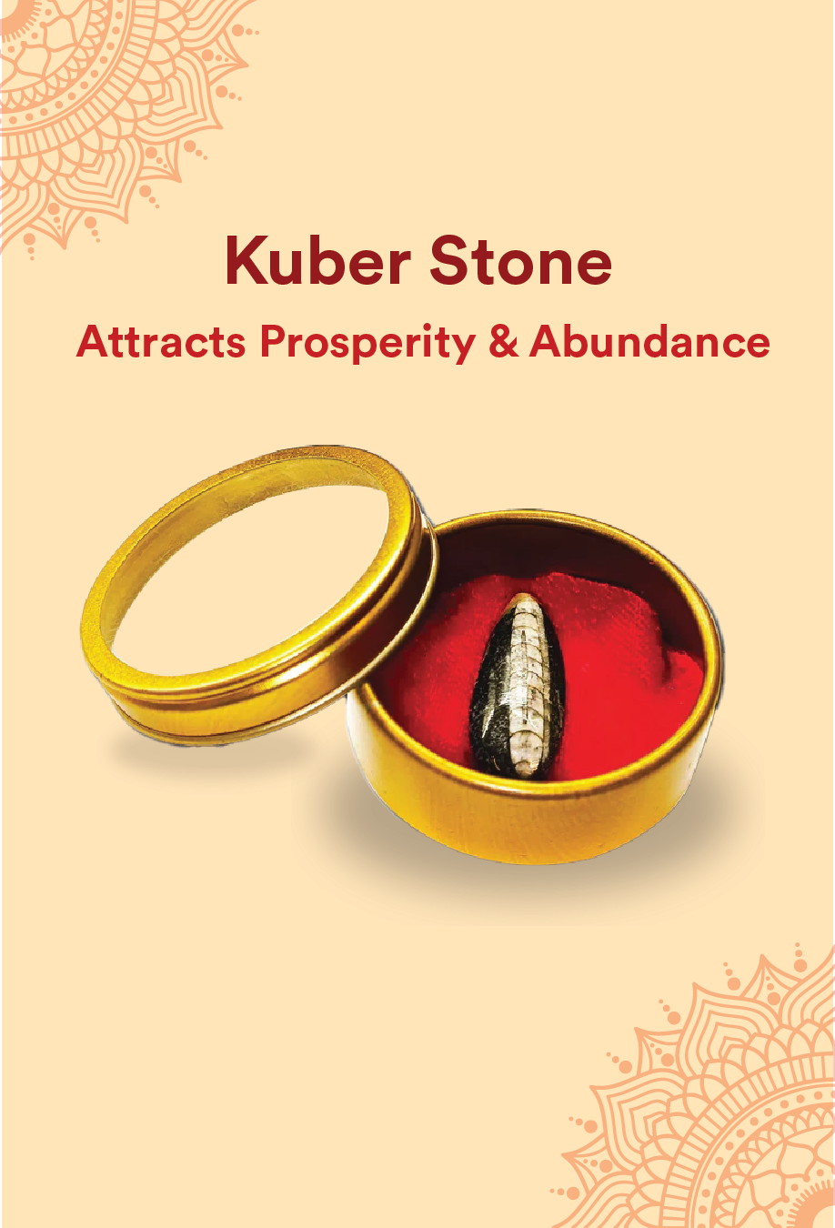 Pujashree Kuber Stone 1 Pc | Symbol Of Bhagwan Kuber | Growth & Success | Brings Financial Stability