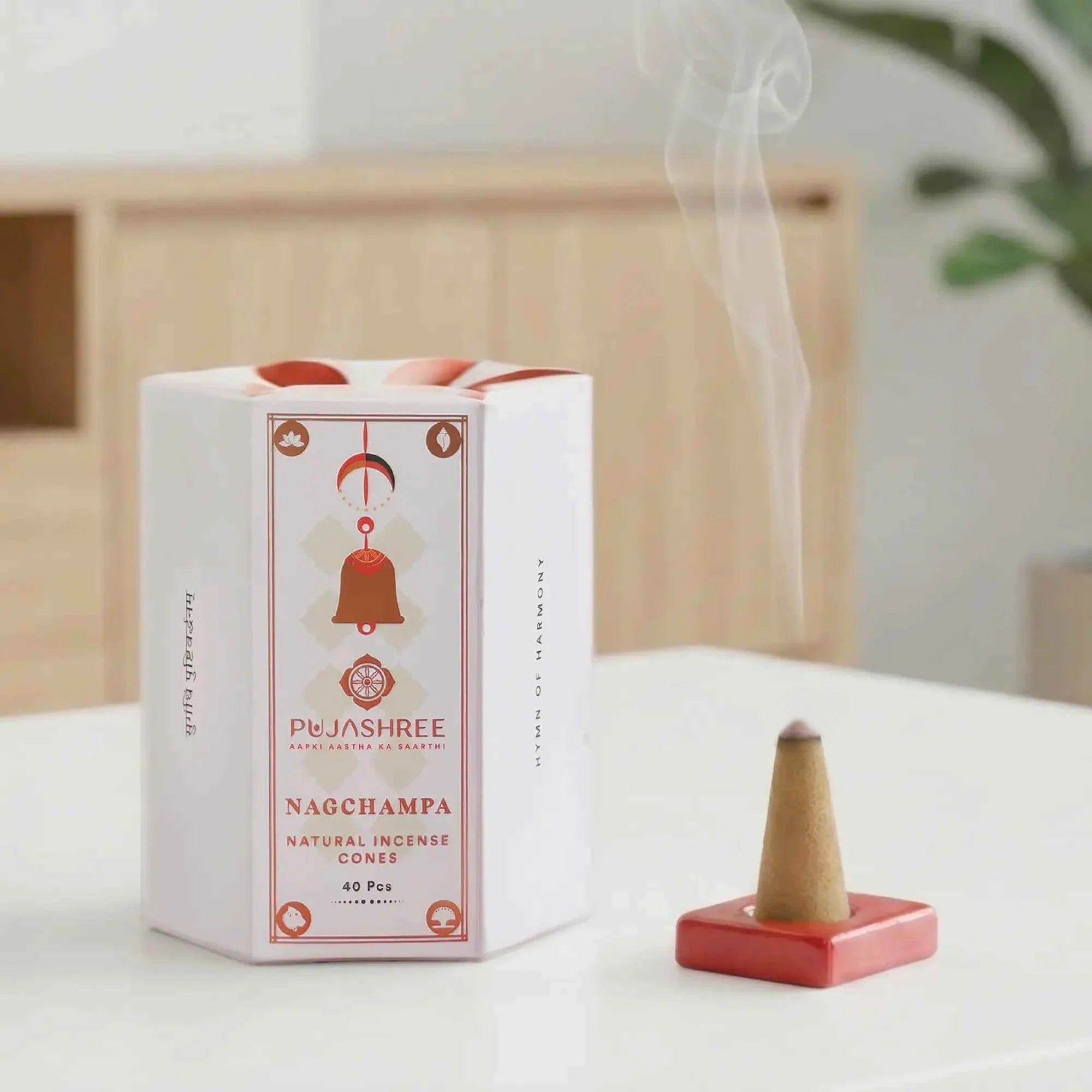 Natural Incense Cones – The Mystical Nagchampa Fragrance – Pujashree